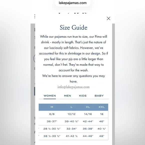 LAKE Pajamas Striped Women's Set XXL - Picture 6 of 6